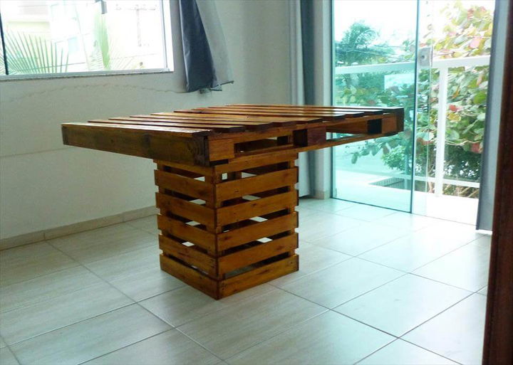 Square Top Pallet Dining Table - Pallets Pro
