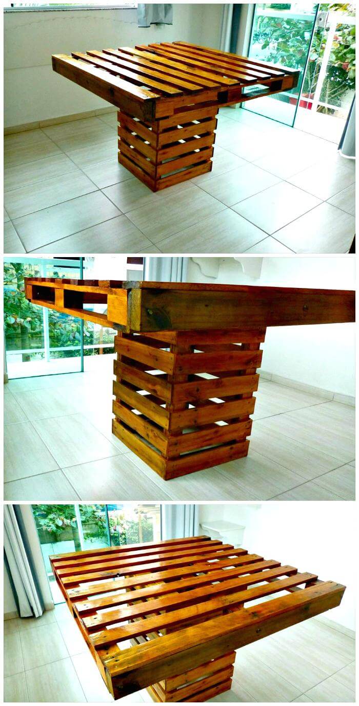 Square Top Pallet Dining Table - Pallets Pro