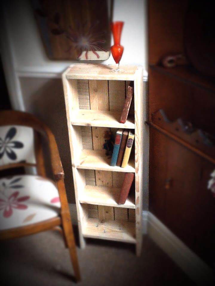 White Painted Pallet Bookcase Pallets Pro