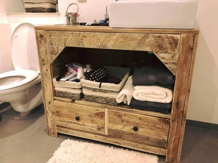 Making A Bathroom Vanity Out Of Pallets