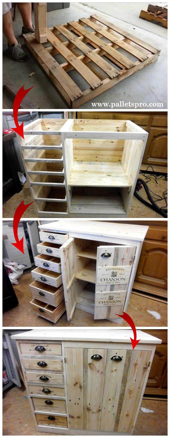 Pallet Chest of Drawers with Side Tutorial Pallets Pro